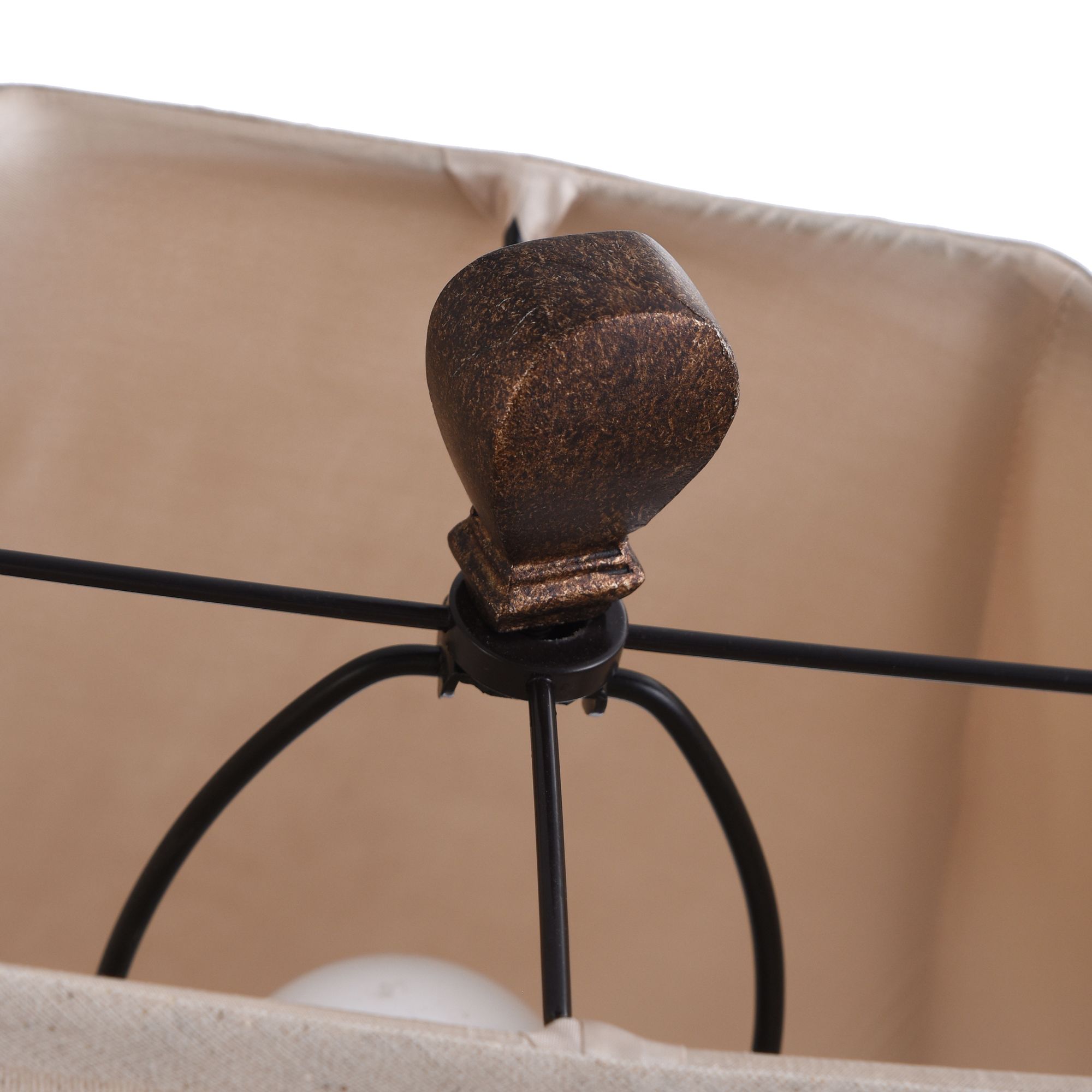 Image 6 Austin 28 1/2" High Patchwork Bronze Cream Gold Leaf Table Lamp more views