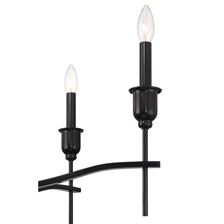 Image 3 Austin 28 1/2 inch Wide Semi Gloss Black 6-Light Chandelier more views