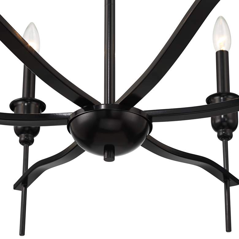 Image 4 Austin 28 1/2" Wide Semi Gloss Black 6-Light Chandelier more views