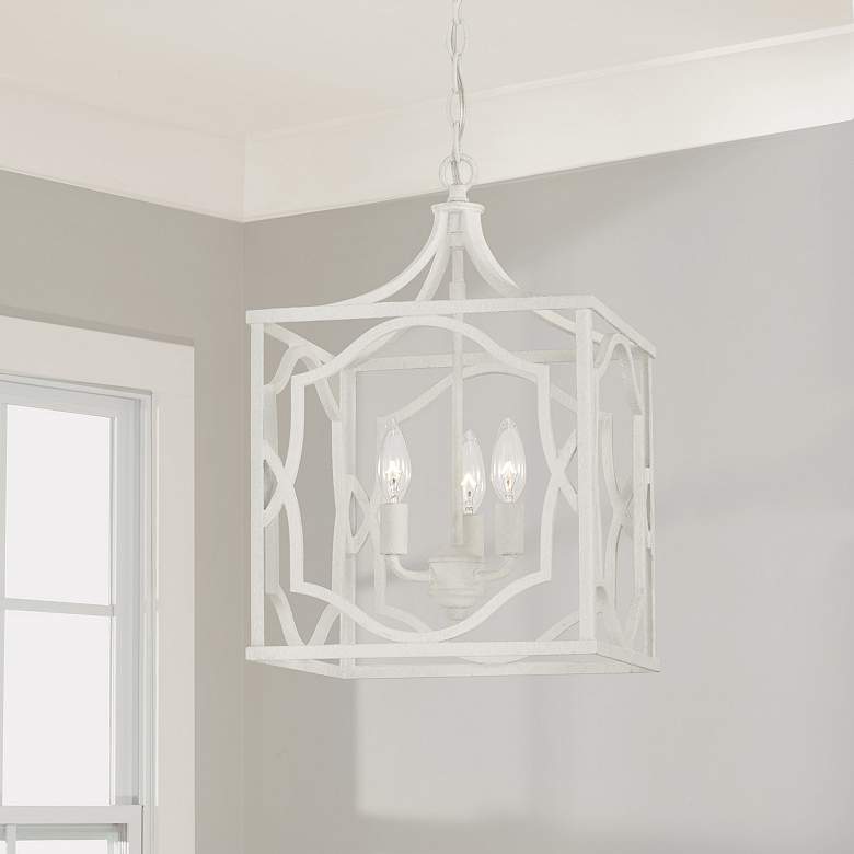 Image 1 Austin Allen & Co Anna 3 Light Foyer 12.25" Textured White