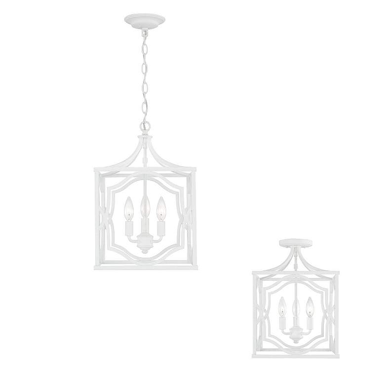 Image 6 Austin Allen & Co Anna 3 Light Foyer 12.25" Textured White more views