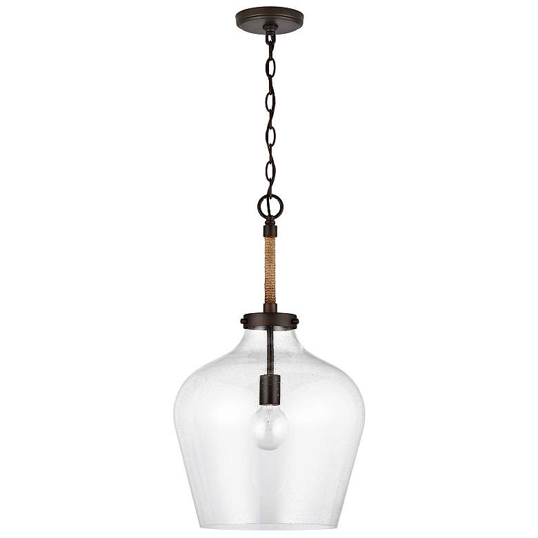 Image 2 Austin Allen & Co Boland 1 Light Pendant 14" Bronze