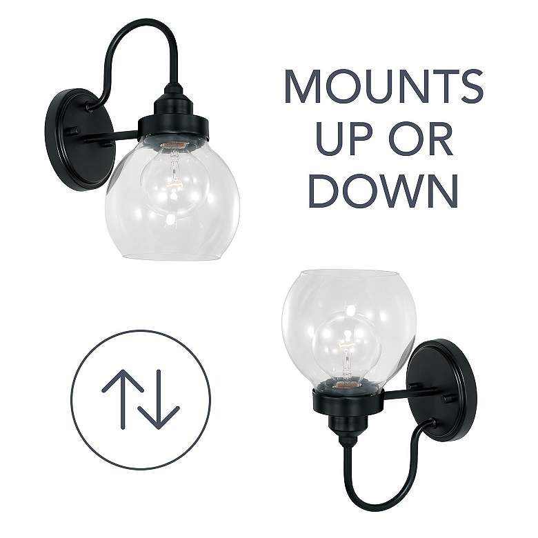Image 6 Austin Allen & Co Brecken 1 Light Sconce 6" Matte Black more views