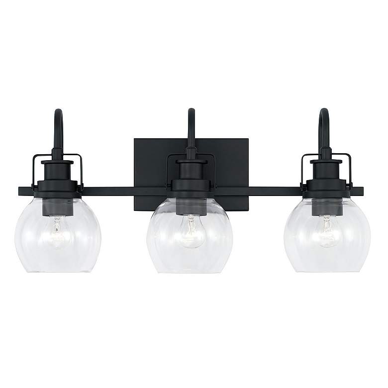 Image 3 Austin Allen & Co Buxton 3 Light Vanity 23.75" Matte Black more views