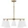 Austin Allen & Co Charlie 5 Light Chandelier 28" Matte Brass and W