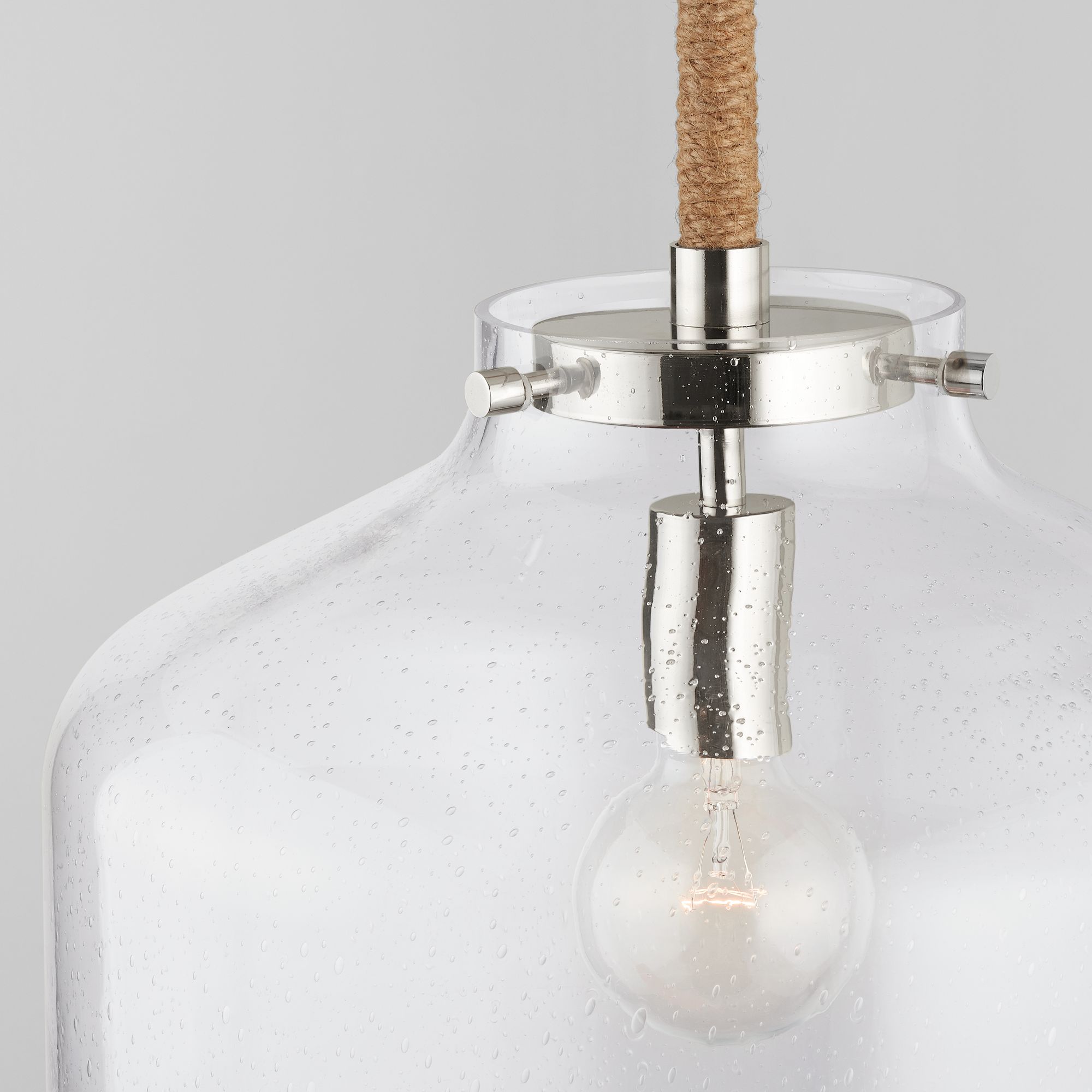 Image 3 Austin Allen & Co Corde 1 Light Pendant 14" Polished Nickel more views