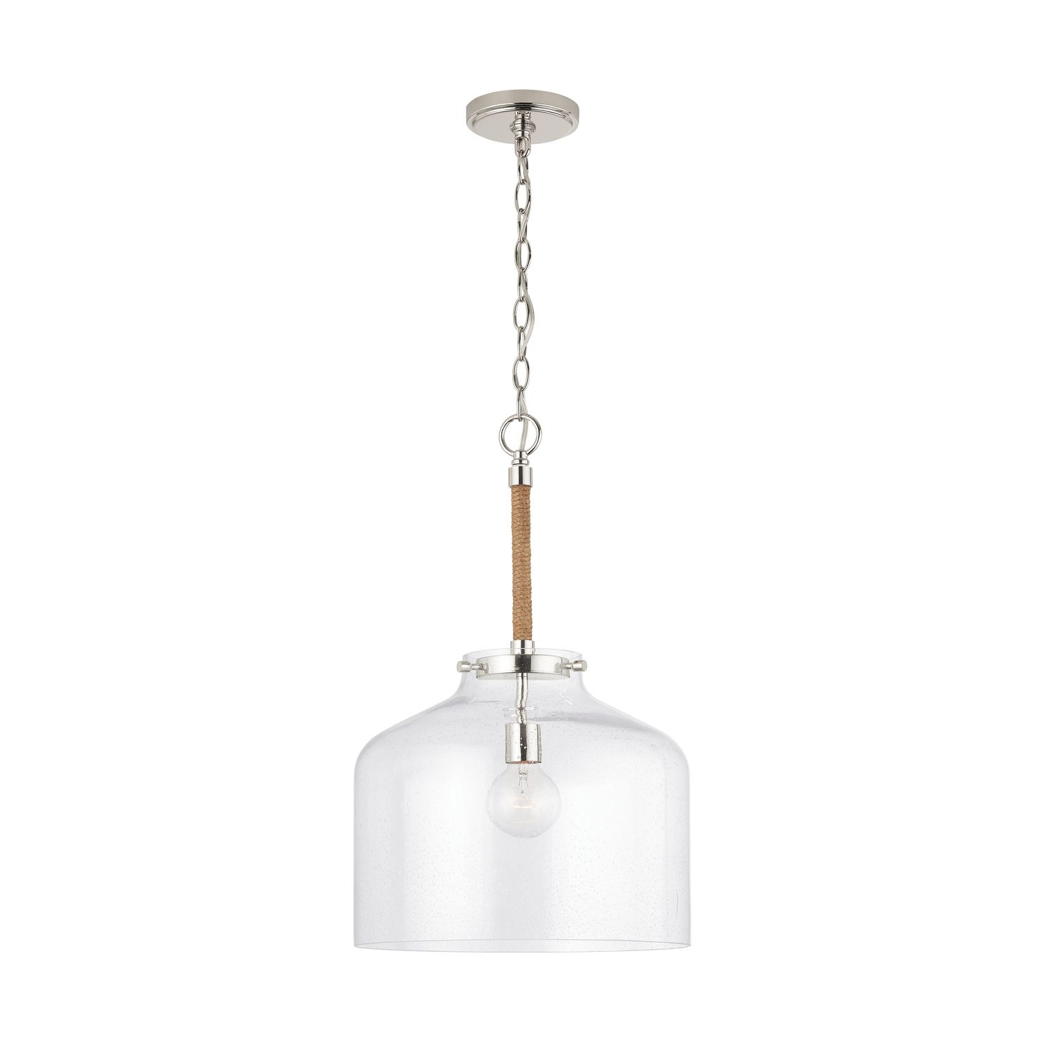 Image 4 Austin Allen & Co Corde 1 Light Pendant 14" Polished Nickel more views