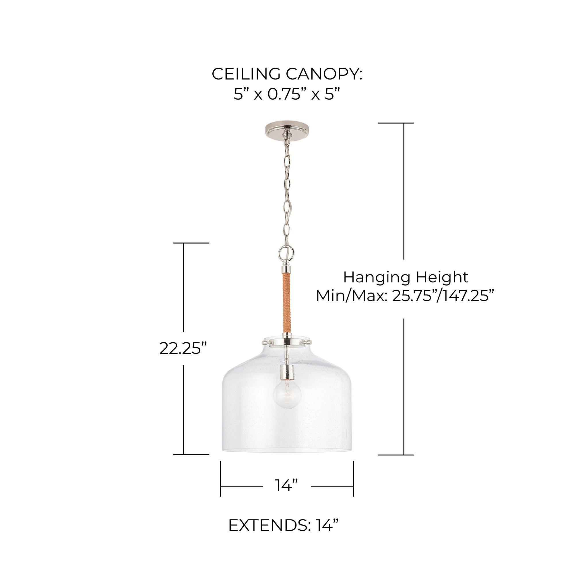 Image 5 Austin Allen & Co Corde 1 Light Pendant 14" Polished Nickel more views