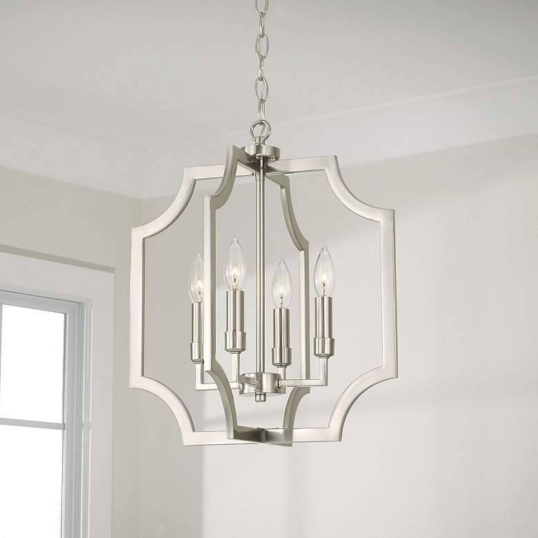 Image 1 Austin Allen & Co Courtney 4 Light Foyer 16" Brushed Nickel