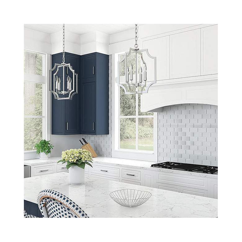 Image 4 Austin Allen & Co Courtney 4 Light Foyer 16" Brushed Nickel more views