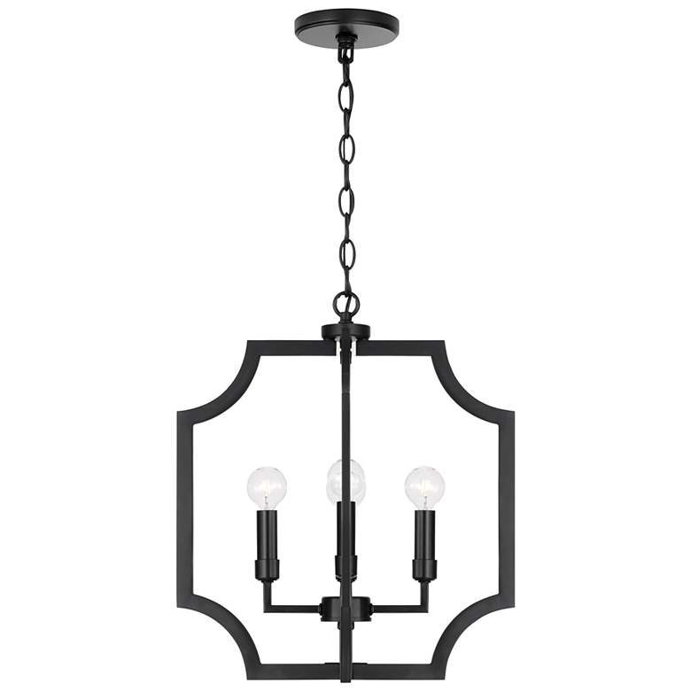 Image 2 Austin Allen & Co Courtney 4 Light Foyer 16" Matte Black