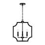 3_Austin Allen & Co Courtney 4 Light Foyer 16" Matte Black more views