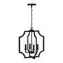 6_Austin Allen & Co Courtney 4 Light Foyer 16" Matte Black more views