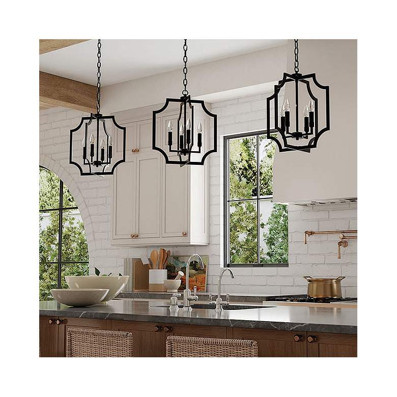 Image 7 Austin Allen & Co Courtney 4 Light Foyer 16" Matte Black more views