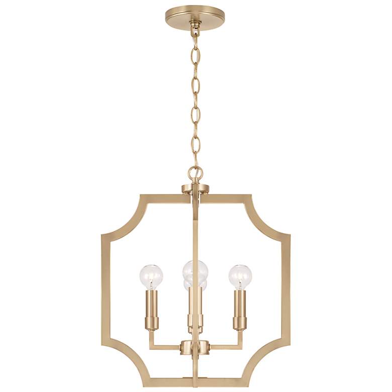 Image 2 Austin Allen & Co Courtney 4 Light Foyer 16" Matte Brass