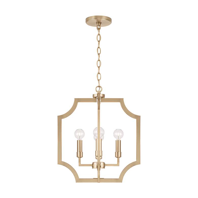 Image 3 Austin Allen & Co Courtney 4 Light Foyer 16" Matte Brass more views
