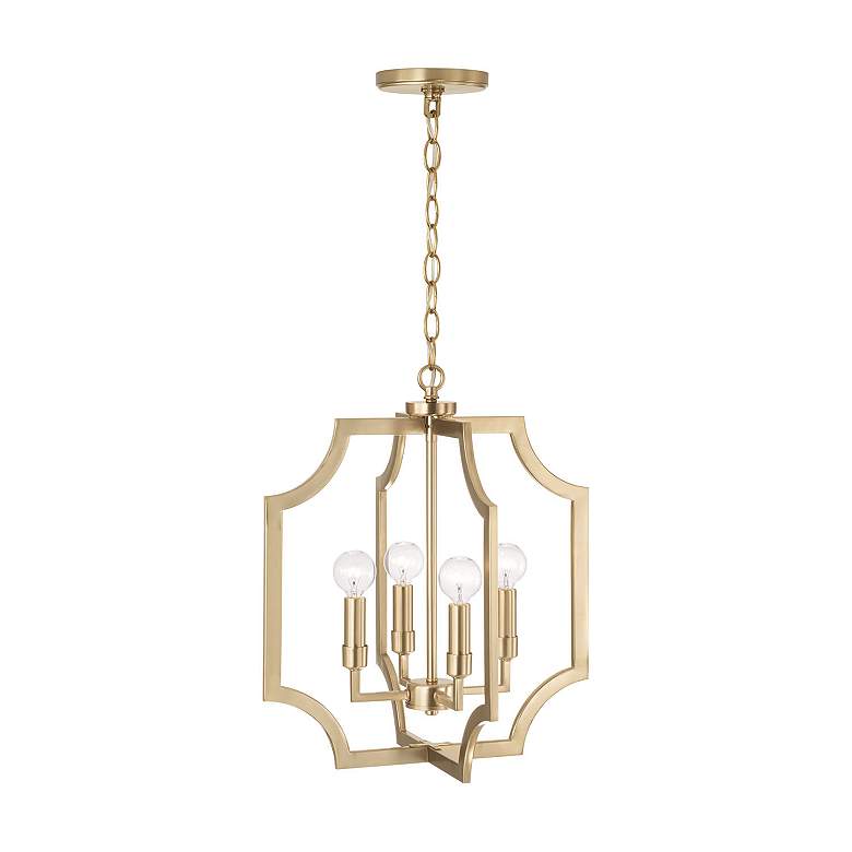 Image 6 Austin Allen & Co Courtney 4 Light Foyer 16" Matte Brass more views