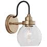 Thumbnail3 of Austin Allen & Co Daphne 1 Light Sconce 11.25" Aged Brass and Blac more views