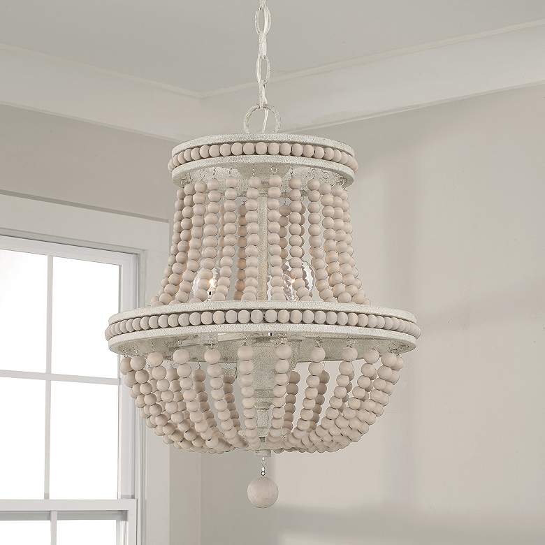 Image 1 Austin Allen & Co Handley 3 Light Chandelier 15.75" Sand Dollar