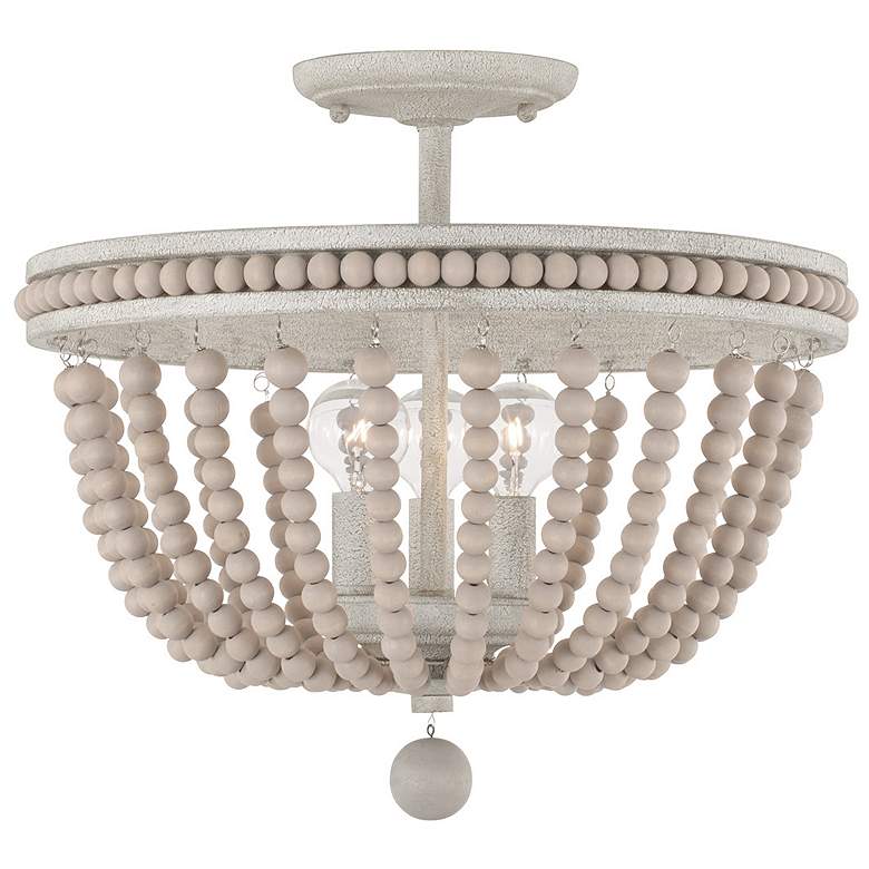 Image 2 Austin Allen & Co Handley 3 Light Semi Flush 15.5" Sand Dollar