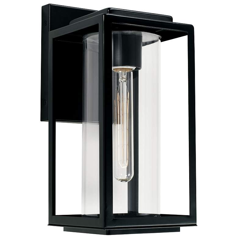 Image 2 Austin Allen & Co Kessler 1 Light Outdoor Wall Lantern 6" Matte Bl