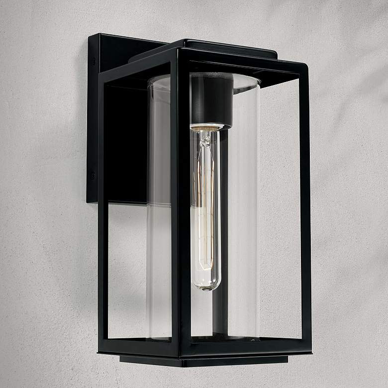 Image 1 Austin Allen & Co Kessler 1 Light Outdoor Wall Lantern 6" Matte Bl