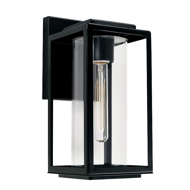 Image 3 Austin Allen & Co Kessler 1 Light Outdoor Wall Lantern 6" Matte Bl more views