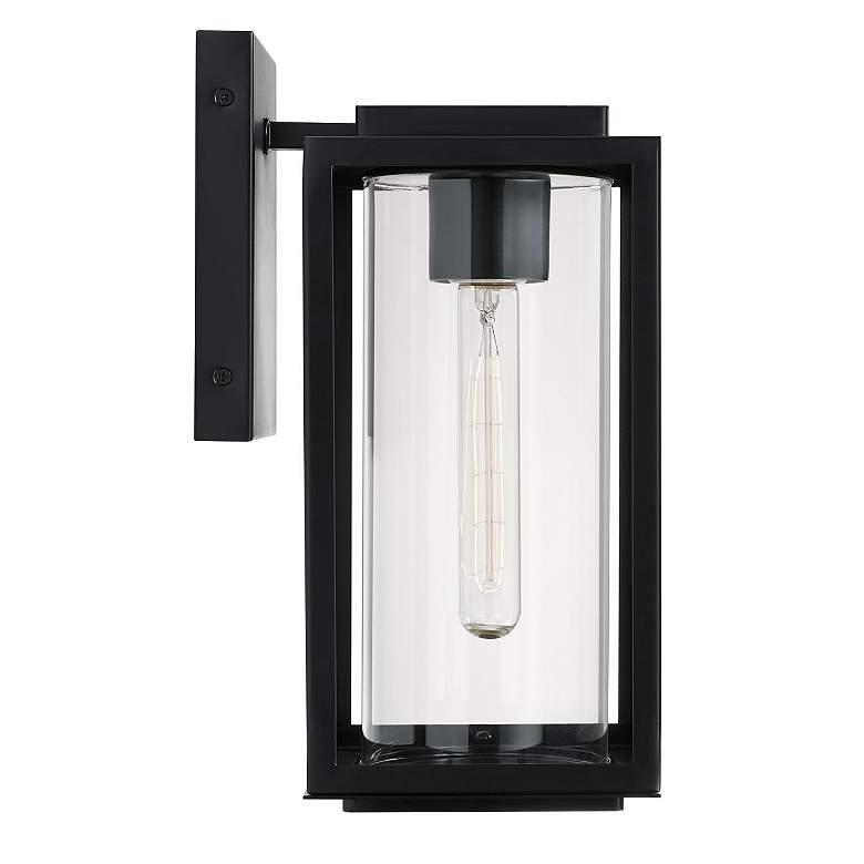 Image 6 Austin Allen & Co Kessler 1 Light Outdoor Wall Lantern 6" Matte Bl more views