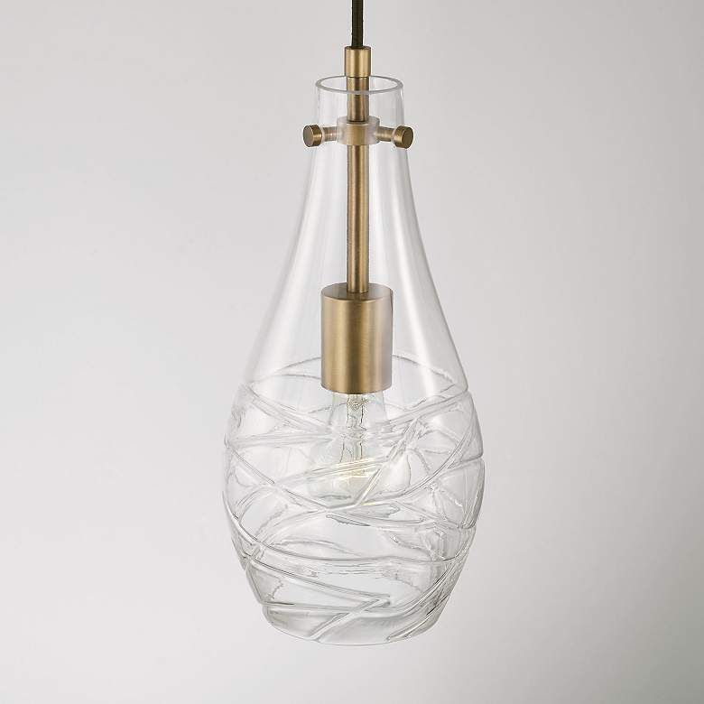 Image 4 Austin Allen & Co Kier 1 Light Pendant 6" Aged Brass more views