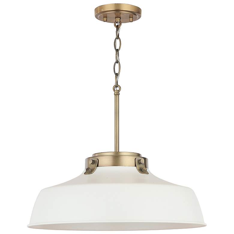 Image 1 Austin Allen & Co Oakwood 1 Light Pendant 1.25" Warm White