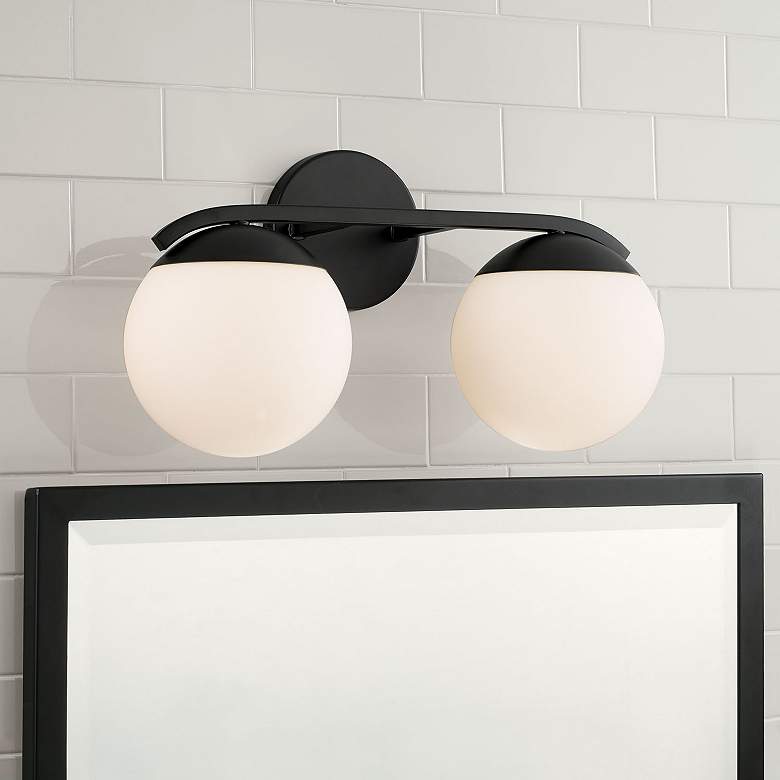 Image 1 Austin Allen & Co Oliver 2 Light Vanity 17" Matte Black