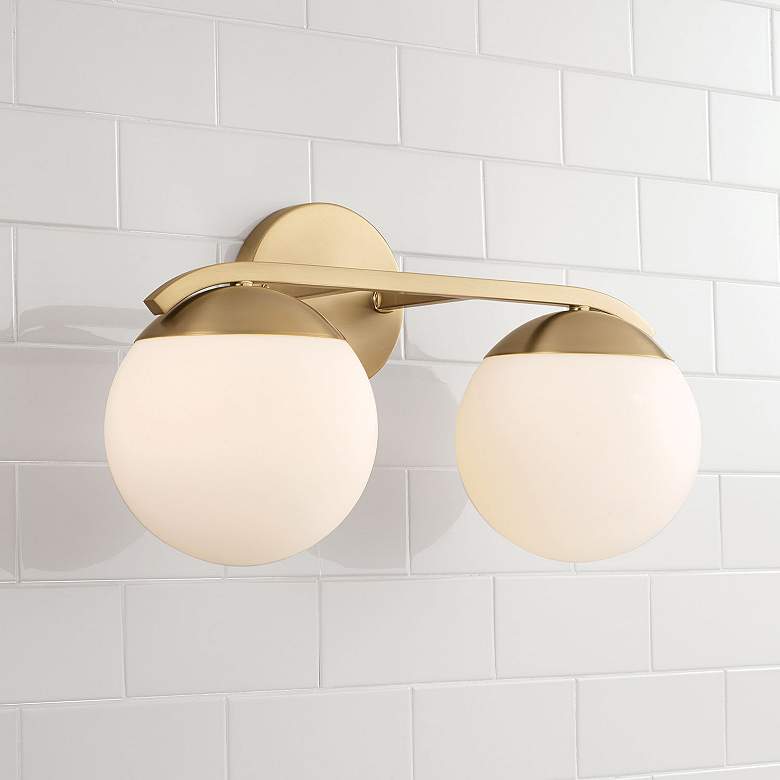 Image 1 Austin Allen & Co Oliver 2 Light Vanity 17" Matte Brass