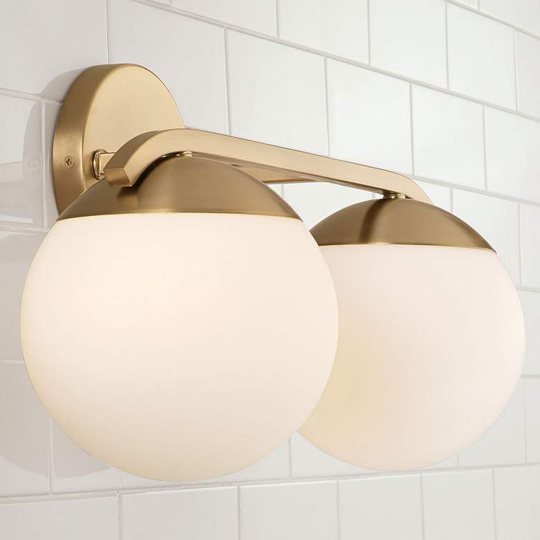 Image 4 Austin Allen & Co Oliver 2 Light Vanity 17" Matte Brass more views