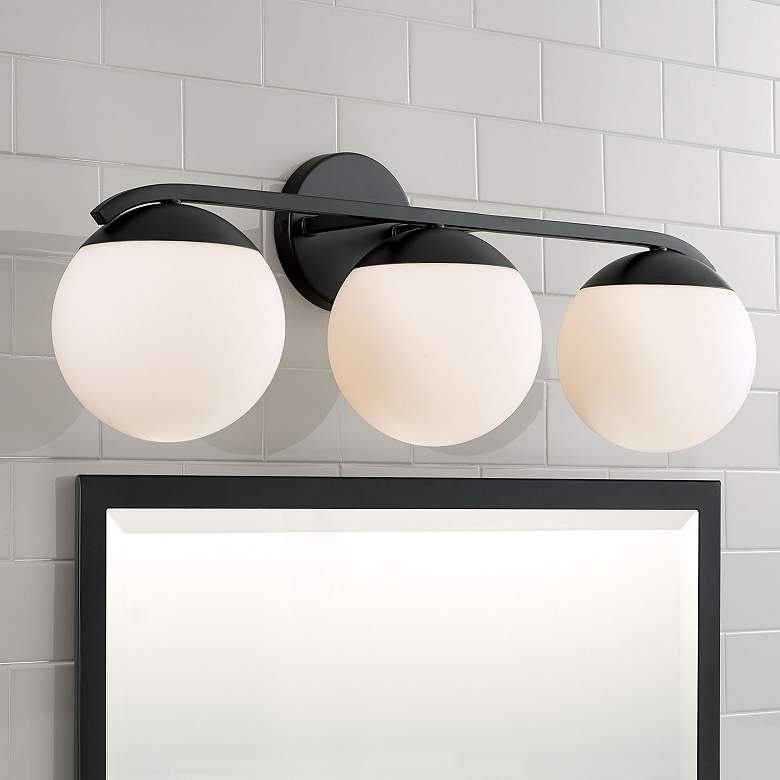Image 1 Austin Allen & Co Oliver 3 Light Vanity 25.5" Matte Black