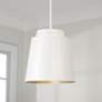 1_Austin Allen & Co Pratt 1 Light Pendant 13" Matte White