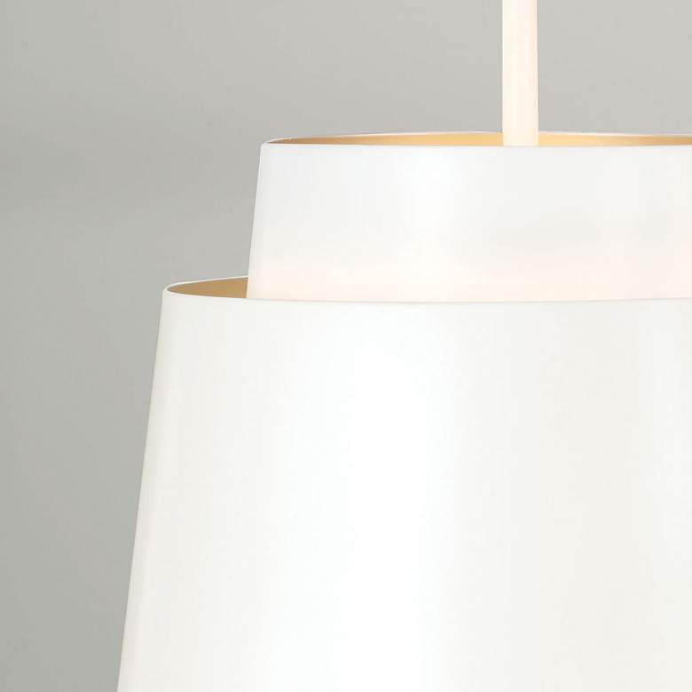 Image 6 Austin Allen & Co Pratt 1 Light Pendant 13" Matte White more views
