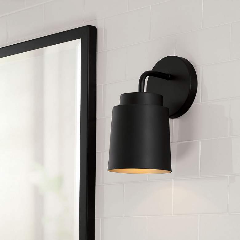 Image 1 Austin Allen & Co Pratt 1 Light Sconce 5" Matte Black