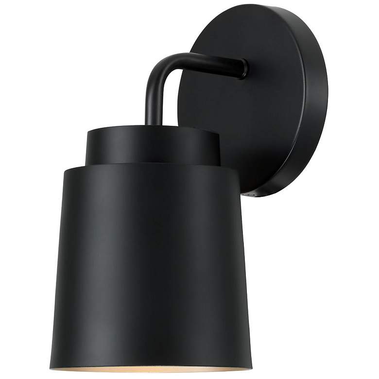 Image 3 Austin Allen & Co Pratt 1 Light Sconce 5" Matte Black more views