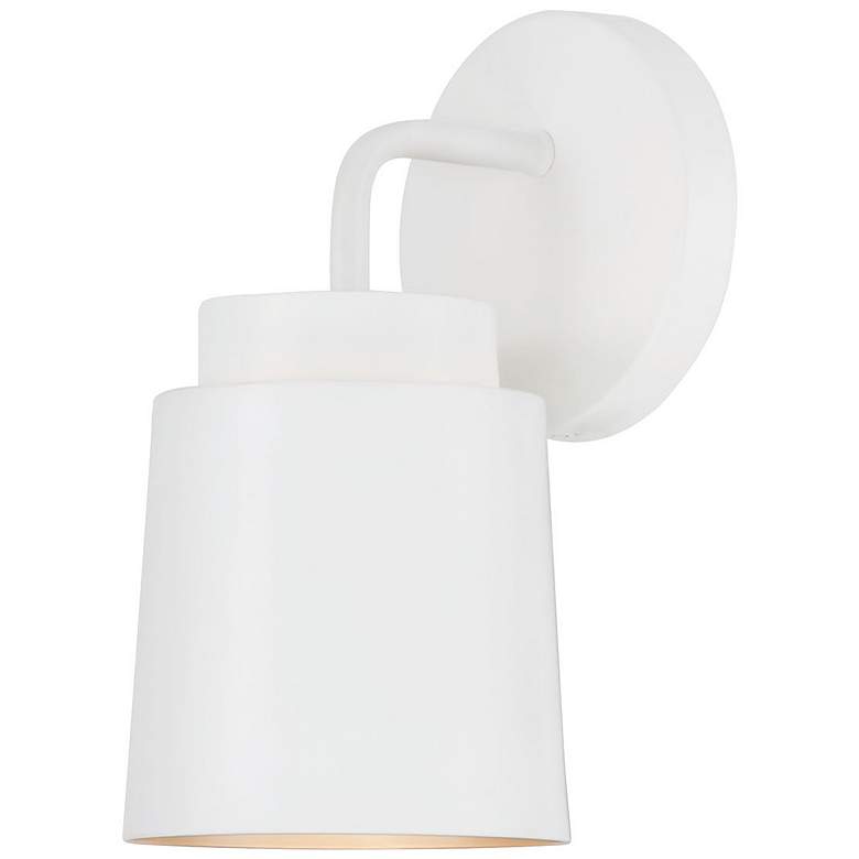 Image 2 Austin Allen & Co Pratt 1 Light Sconce 5" Matte White