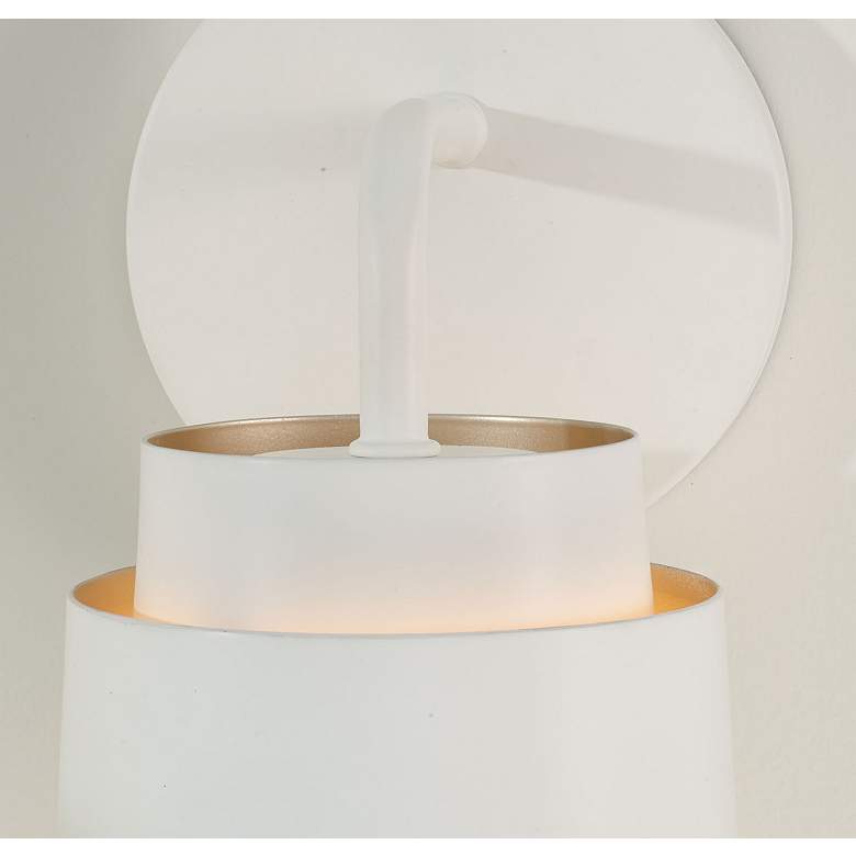 Image 4 Austin Allen & Co Pratt 1 Light Sconce 5" Matte White more views