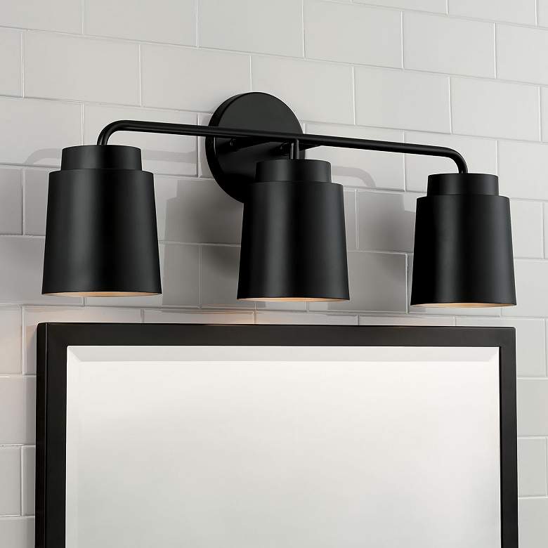 Image 1 Austin Allen & Co Pratt 3 Light Vanity 24.5" Matte Black