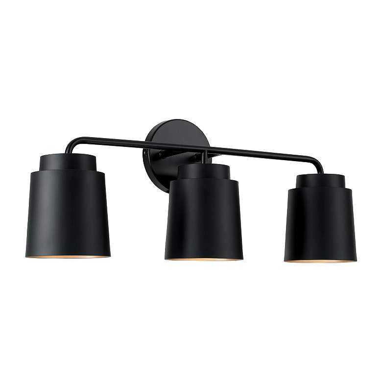 Image 3 Austin Allen & Co Pratt 3 Light Vanity 24.5" Matte Black more views