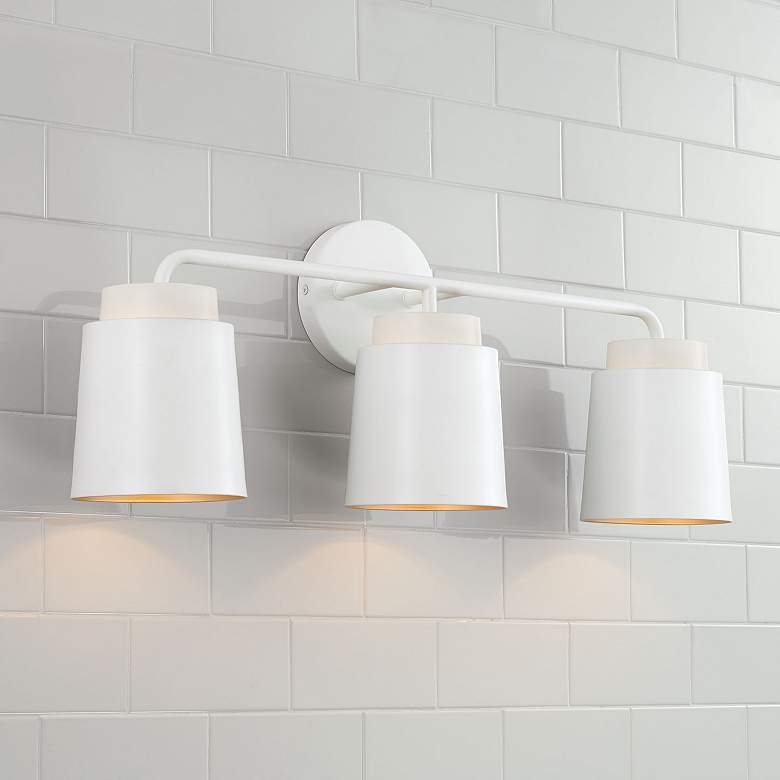 Image 1 Austin Allen & Co Pratt 3 Light Vanity 24.5" Matte White