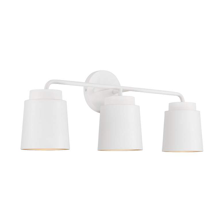 Image 3 Austin Allen & Co Pratt 3 Light Vanity 24.5" Matte White more views