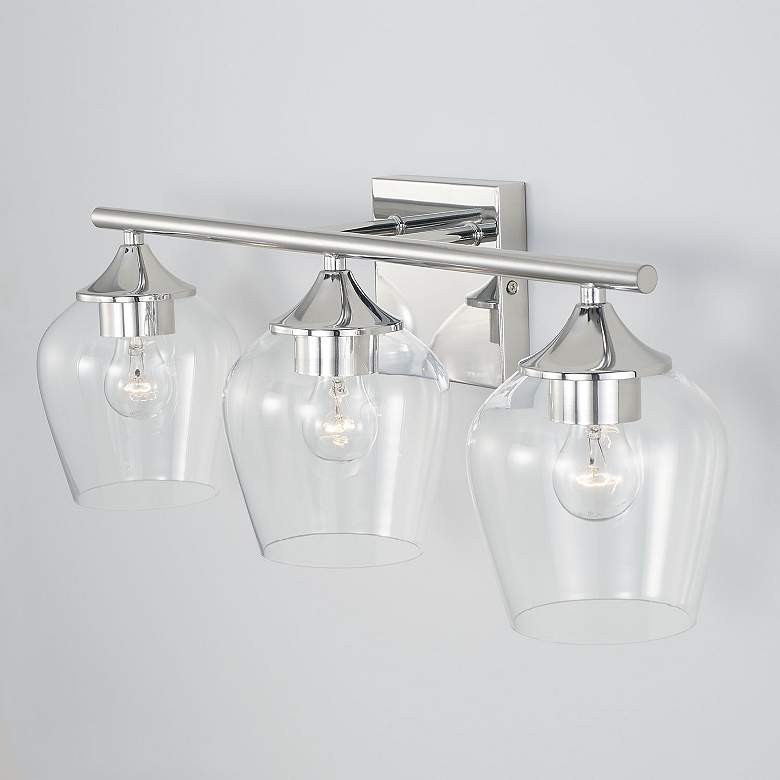 Image 5 Austin Allen & Co Rece 3 Light Vanity 24" Chrome more views