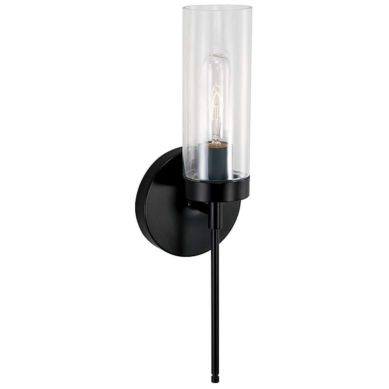 Image 2 Austin Allen & Co Riley 1 Light Sconce 5" Matte Black