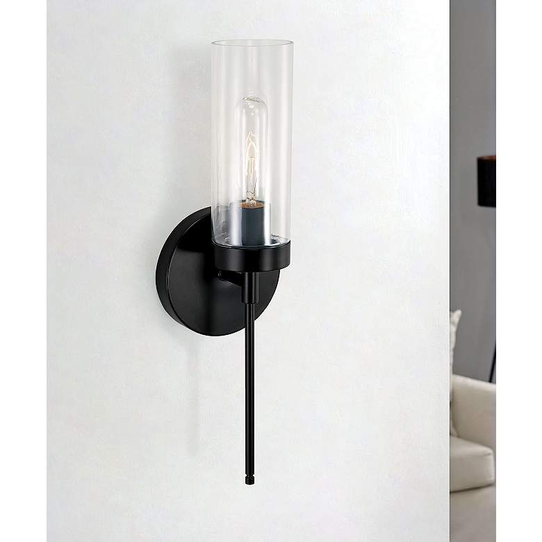 Image 1 Austin Allen & Co Riley 1 Light Sconce 5" Matte Black