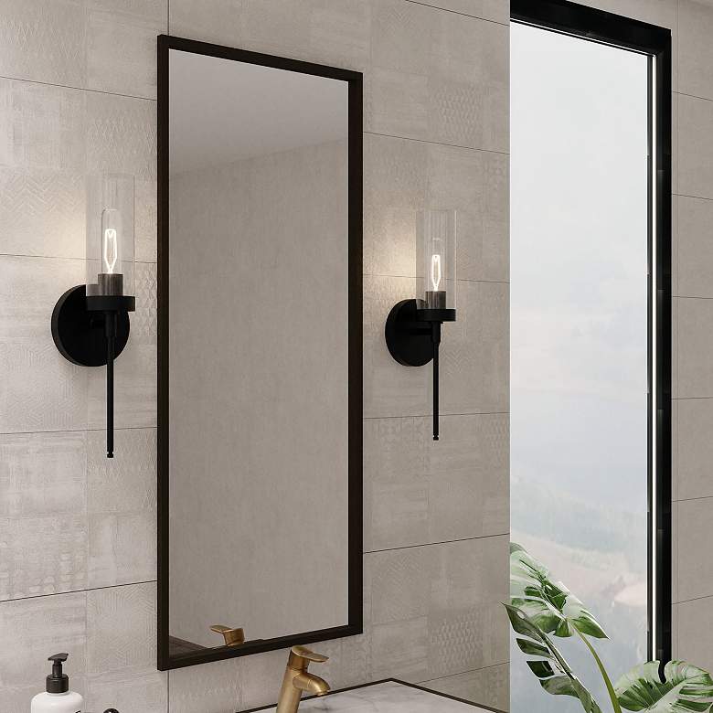 Image 3 Austin Allen & Co Riley 1 Light Sconce 5" Matte Black more views
