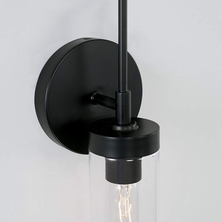 Image 5 Austin Allen & Co Riley 1 Light Sconce 5" Matte Black more views