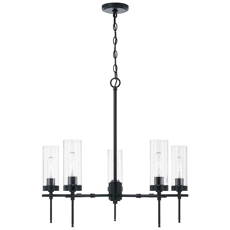 Image 2 Austin Allen & Co Riley 5 Light Chandelier 27.5" Matte Black